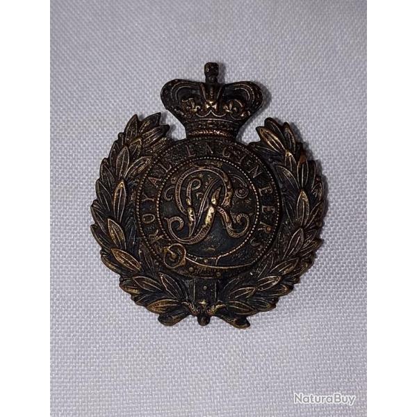 Cap badge anglais Royal Engineers 19�me si�cle p�riode Victorienne