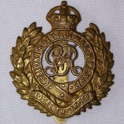 Cap badge casquette anglais Royal Engineers p&eacute;riode Georges V WW1