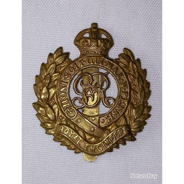 Cap badge casquette anglais Royal Engineers p�riode Georges V WW1