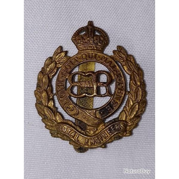 Cap badge casquette anglais Royal Engineers p�riode Edouard VIII ann�es 30