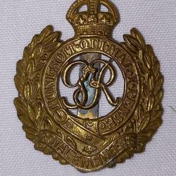 Cap badge casquette anglais Royal Engineers p&eacute;riode Georges VI WW 2