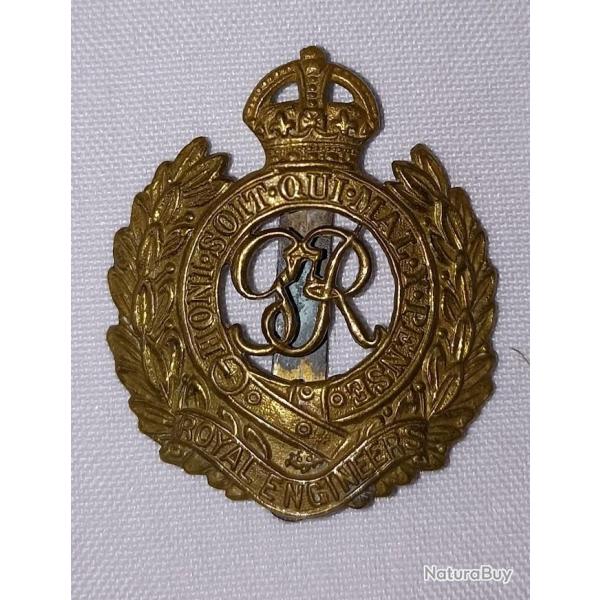 Cap badge casquette anglais Royal Engineers p�riode Georges VI WW 2