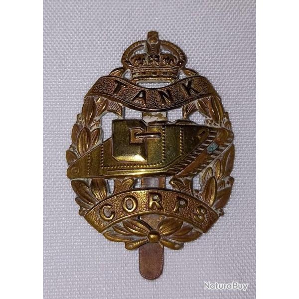 Cap badge insigne casquette Anglais Tank Corps R�giment WW1