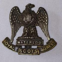 Cap badge insigne de casquette Anglais Royal Scots Greys WW1 WW2
