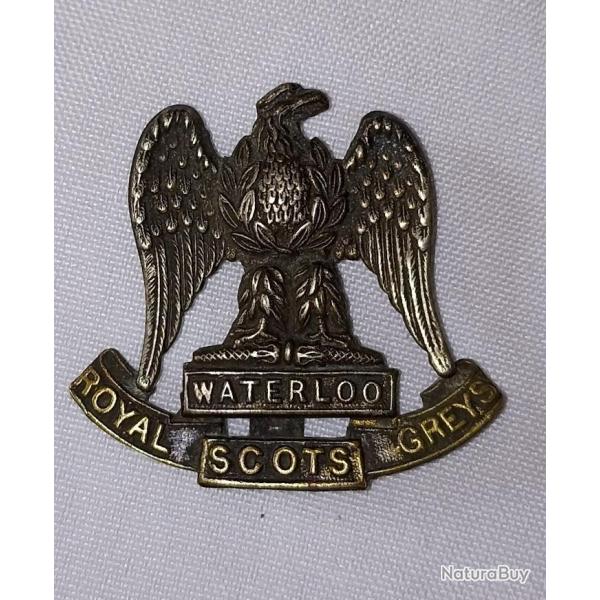 Cap badge insigne de casquette Anglais Royal Scots Greys WW1 WW2