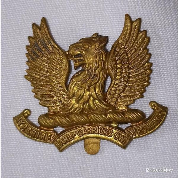 Cap badge insigne de casquette Anglais AYRSHIRE YEOMANRY WW2