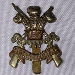 Cap badge insigne de casquette Anglais 3th Carabiniers Cavalerie R&eacute;giment WW1