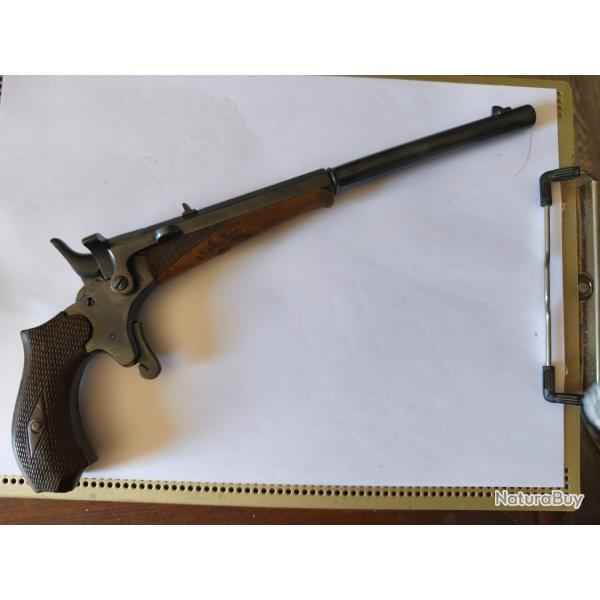Pistolet de salon Monocoup je pense 6 mm Flaubert belge ou allemand magnifique