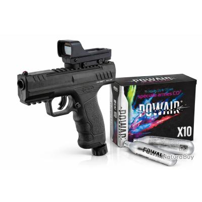 Pack Pistolet de defense CO2 Beeman BP50 - Cal .50 + Viseur point rouge ...