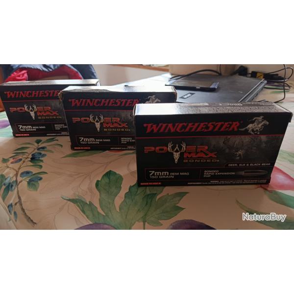 Balle Winchester  power max bonded calibre 7 RM