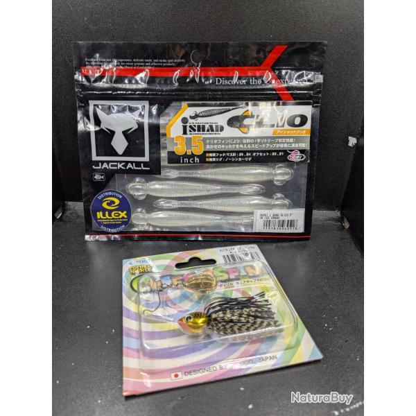 Lot 445/ Leurre JACK ALL' i shad et SPINNER  TIEMCO CRIMER TACKLE curepopspin....