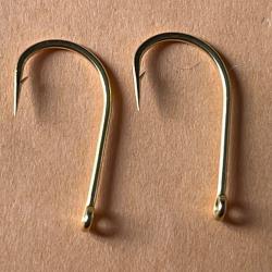 25 hame&ccedil;on n 2 oeillet dor&eacute; forg&eacute; renvers&eacute;  ref 9100 rond simple p&ecirc;che CARNASSIER vmc