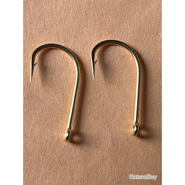 25 hame�on n 2 oeillet dor� forg� renvers�  ref 9100 rond simple p�che CARNASSIER vmc