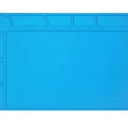 Tapis de nettoyage arme de poing en silicone bleu - Livraison Gratuite