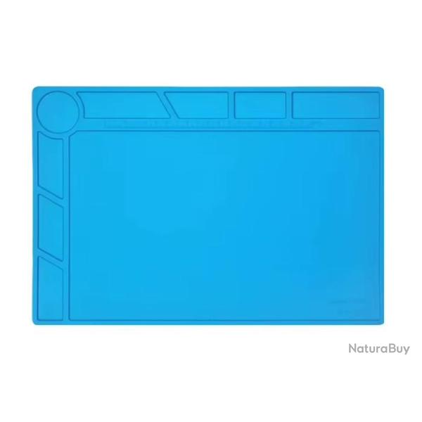 Tapis de nettoyage arme de poing en silicone bleu - Livraison Gratuite