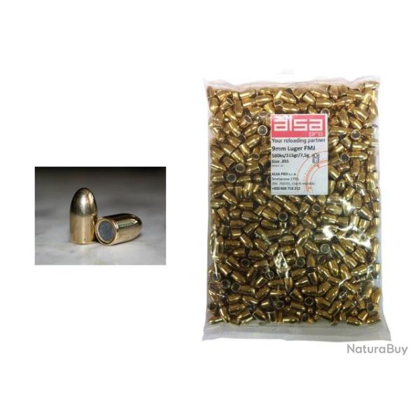 Ogives ALSA cal.9mm FMJ 115gr /500