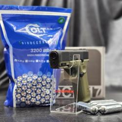 PACK PR&Ecirc;T A TIRER PISTOLET GLOCK 17 GEN5 - BBS 6MM CO2 - BLACK BATTLEFIELD GREEN
