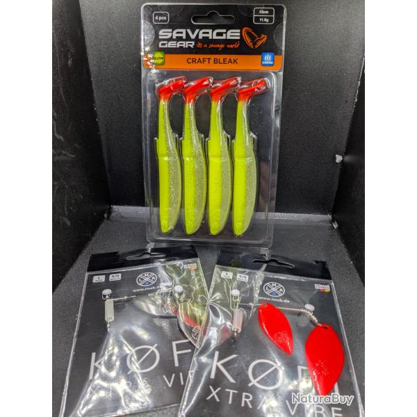Lot448 /SAVAGE GEAR craft bleak(dark night)+ 2 KOFI x-tra VIBE LMBA