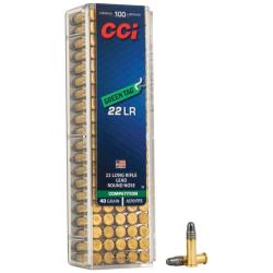 BOITE DE 22LR GREEN TAG 40GR X100 - CCI AMMUNITION