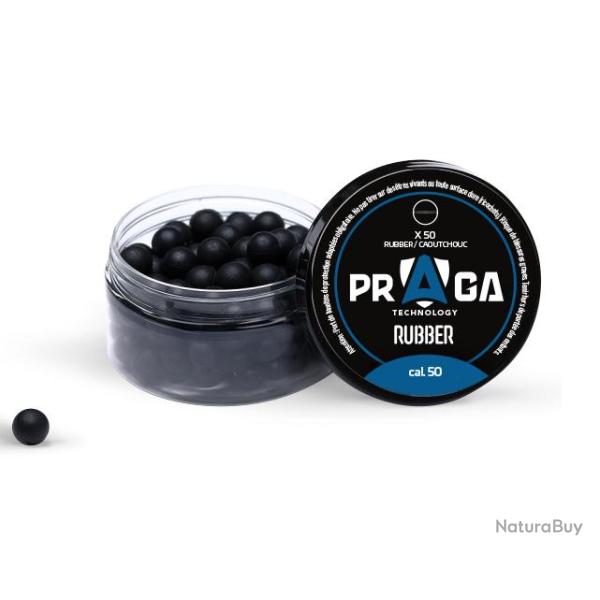 Boite de 50 billes caoutchouc Cal 50