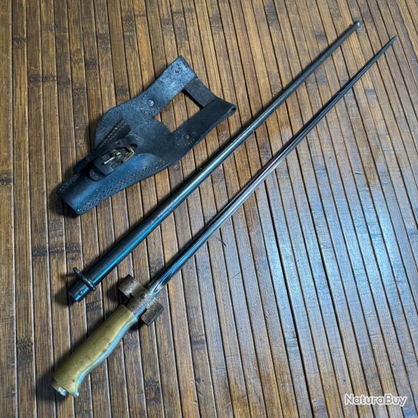 BA�ONETTE LEBEL ROSALIE 1886-1915 WW1 14/18 COMPL�TE FOURREAU, GOUSSET MONOMATRICULE