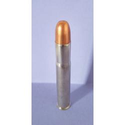 UNE ! IMPOSANTE Cartouche cal. 470 NITRO EXPRESS "balle blind&eacute;e " DOUILLE NICKELEE CALIBRE AFRICAIN