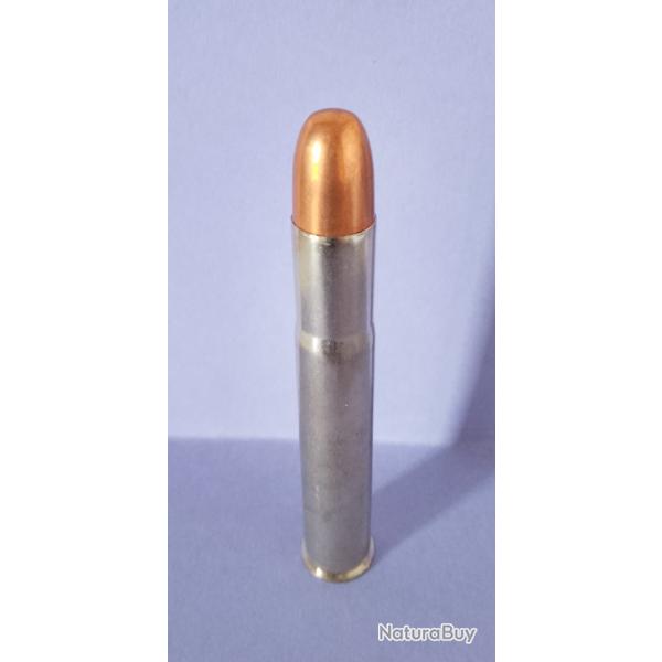 UNE ! IMPOSANTE Cartouche cal. 470 NITRO EXPRESS "balle blind�e " DOUILLE NICKELEE CALIBRE AFRICAIN