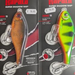 LOT DE 2 RAPALA SUPER SHADOW RAP