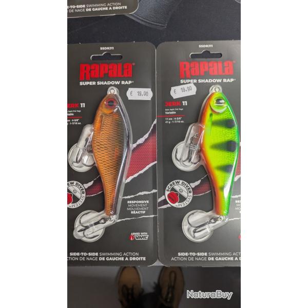 LOT DE 2 RAPALA SUPER SHADOW RAP