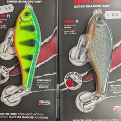 LOT DE 2 RAPALA SUPER SHADOW RAP JERK 11