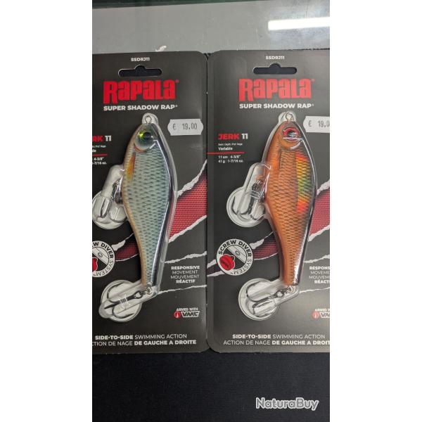 LOT DE 2 RAPALA SUPER SHADOW RAP JERK