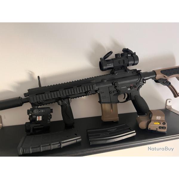 HK416 Airsoft full �quip� + 3 chargeurs + accessoires