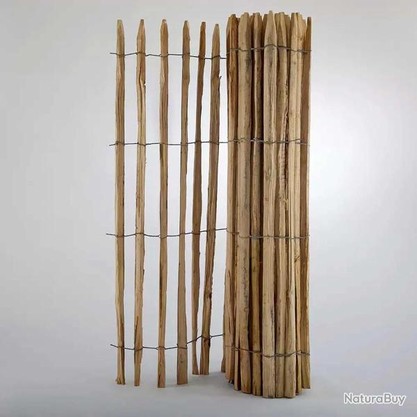 Ganivelle en Ch�taignier Certifi� PEFC - L5m x H1,5m - Espacement 6-7cm