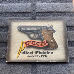 TR&Egrave;S RARE! Notice d'origine walther ppk/pp zella-mehlis