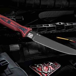 Couteau Spartan Blades Ronin Torii Lame Acier D2 Black Manche Black/Red G10 Etui Kydex SBBL4BKRD