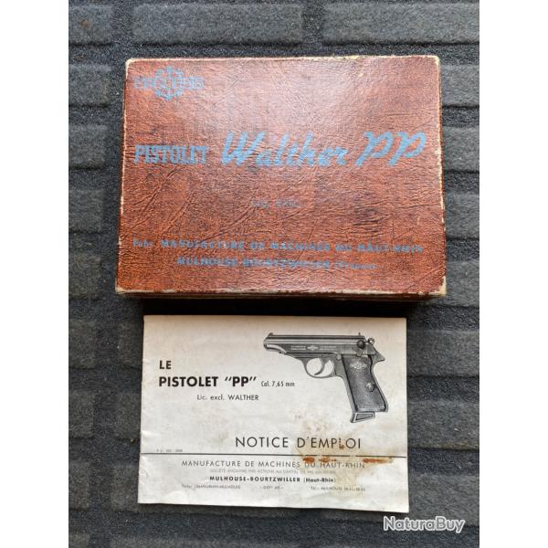 Bo�te d'origine walther pp + notice