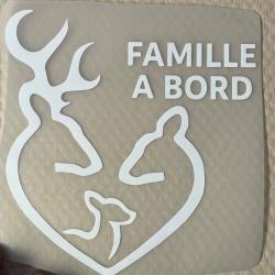 1 x Autocollants Famille &agrave; bord BROWNING d&eacute;co voiture camping car ou autres texte modifiable z