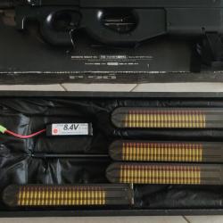 Lot de 4 chargeurs pour r&eacute;plique airsoft P90