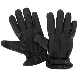 Gants de palpation cuir doubl&eacute;s polaire M NOIR