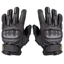Gant d intervention tout cuir coqu&eacute;s kevlar NOIR
