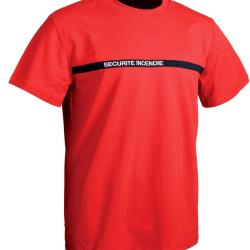 T shirt S&eacute;cu One s&eacute;curit&eacute; incendie ROUGE