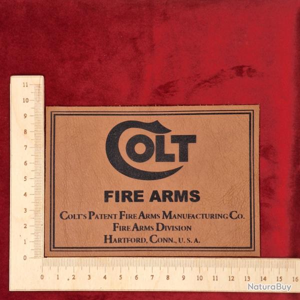 Etiquette en cuir pour coffret Colt #1