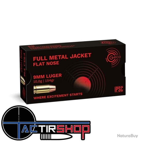 Munitions Geco 9mm FMJ 154 gr Subsonic boite de 50