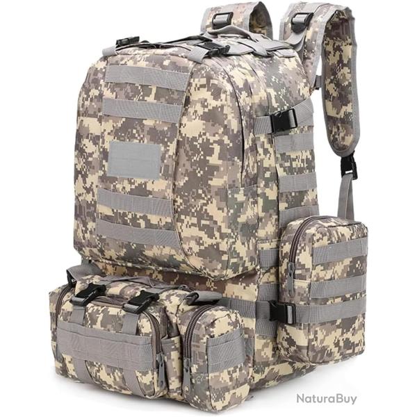 Sac � Dos Tactique Militaire 55L MOLLE Etanche Randonn�e Chasse Camping Trekking Voyage Robuste Acu