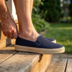 Espadrilles Homme Bleu Marine - Tige Basse 43