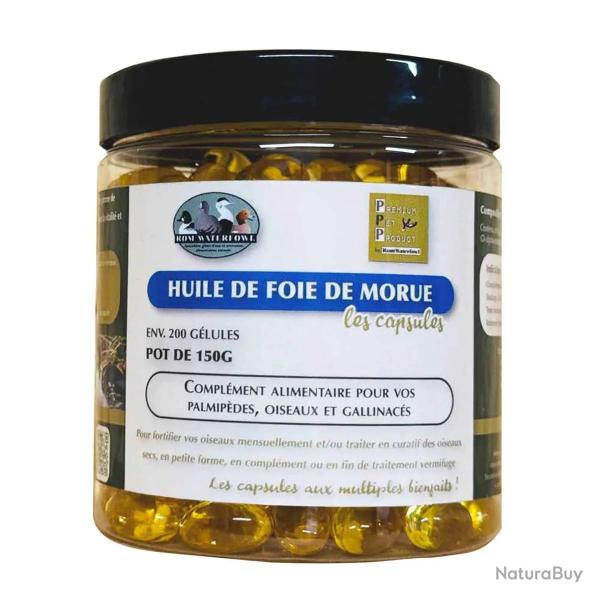 Capsules d'huile de foie de morue 150g - Fortifiant pour oiseaux et palmip�des