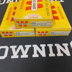 lot de 3 boites de cartouches 458 Winchester Magnum FMC