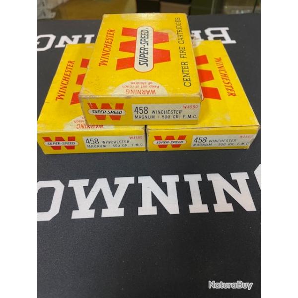 lot de 3 boites de cartouches 458 Winchester Magnum FMC