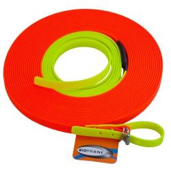 longe de recherche bi-couleurs 13 mm - 12 m Boucle biothane - jokidog
