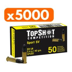 Vente group&eacute;e - Pack 5000 cartouches TopShot Comp.22lfB Black Edition SV 50St